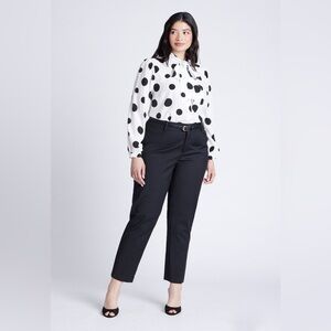 Eloquii Kady Fit Double-Weave Pant Black Plus Size 18R NWT